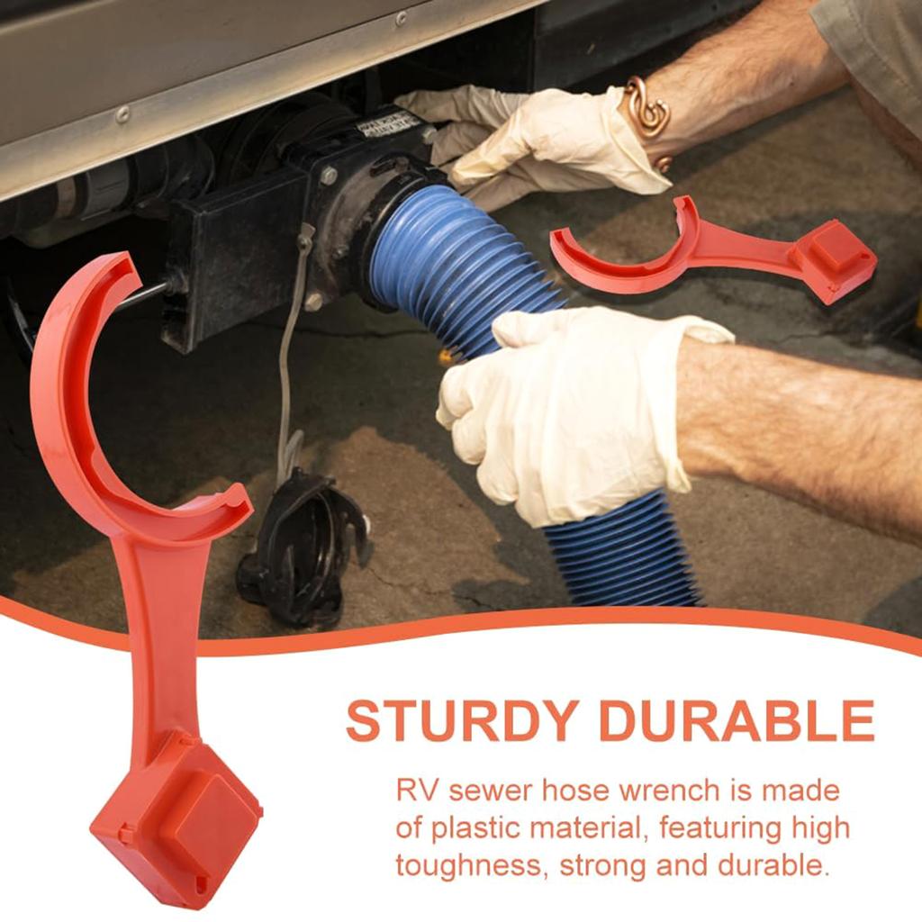Universal Sewer Wrench Easy & Comfortable Grip Manual Tool Portable Hose Wrench Set Universal RVs Sewer Hose Wrench