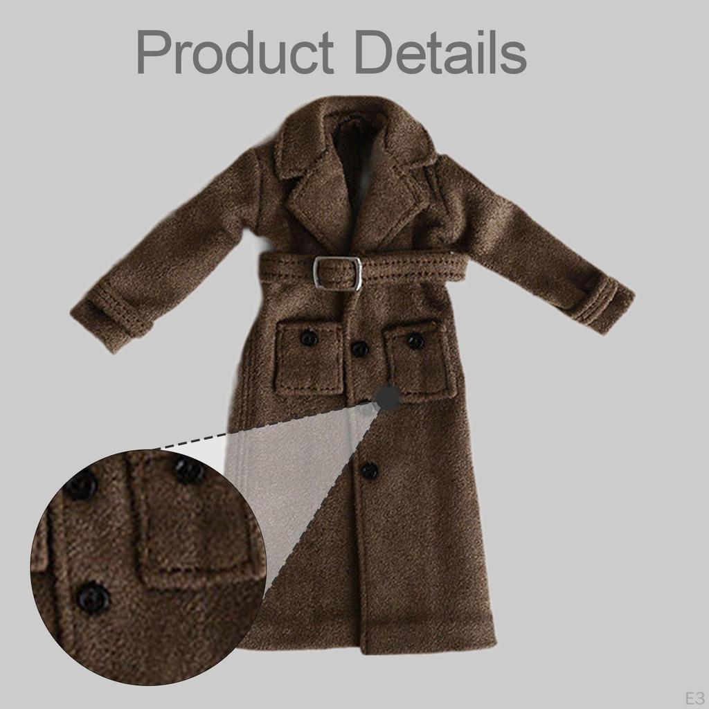 1/12 Scale Coat for Action Figures Accessories Windbreaker Clothing Miniature BJD Decoration