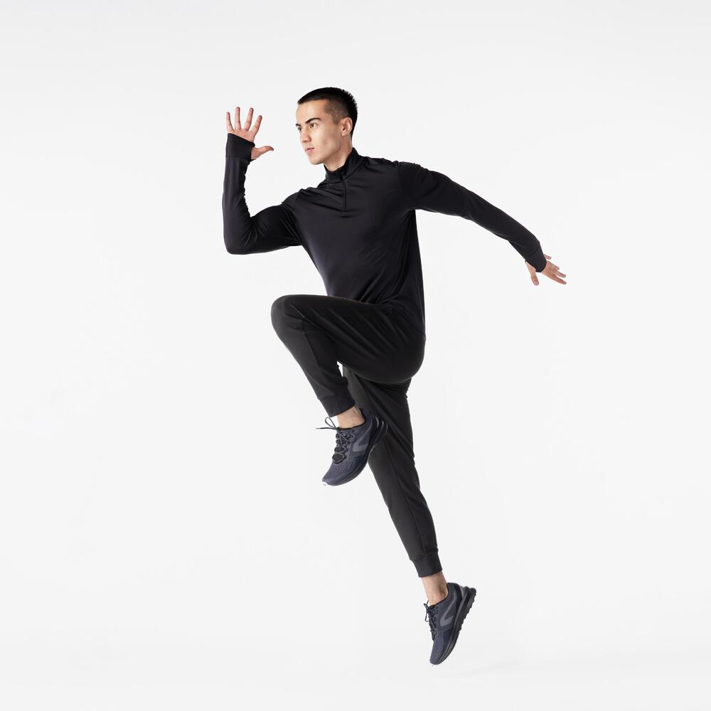 Decathlon 100 Warm and Comfortable Solid Slacks Men's Black