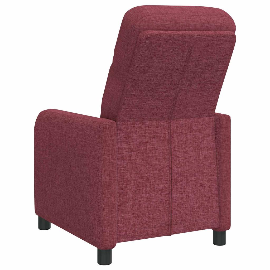 Recliner Chair Wine Red Fabric