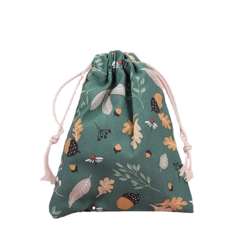Cute Mini Cotton Drawstring Pouch for Coins, Lipstick, and Earphones