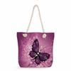 Butterfly print thick rope single-shoulder beach bag 7236 CLE