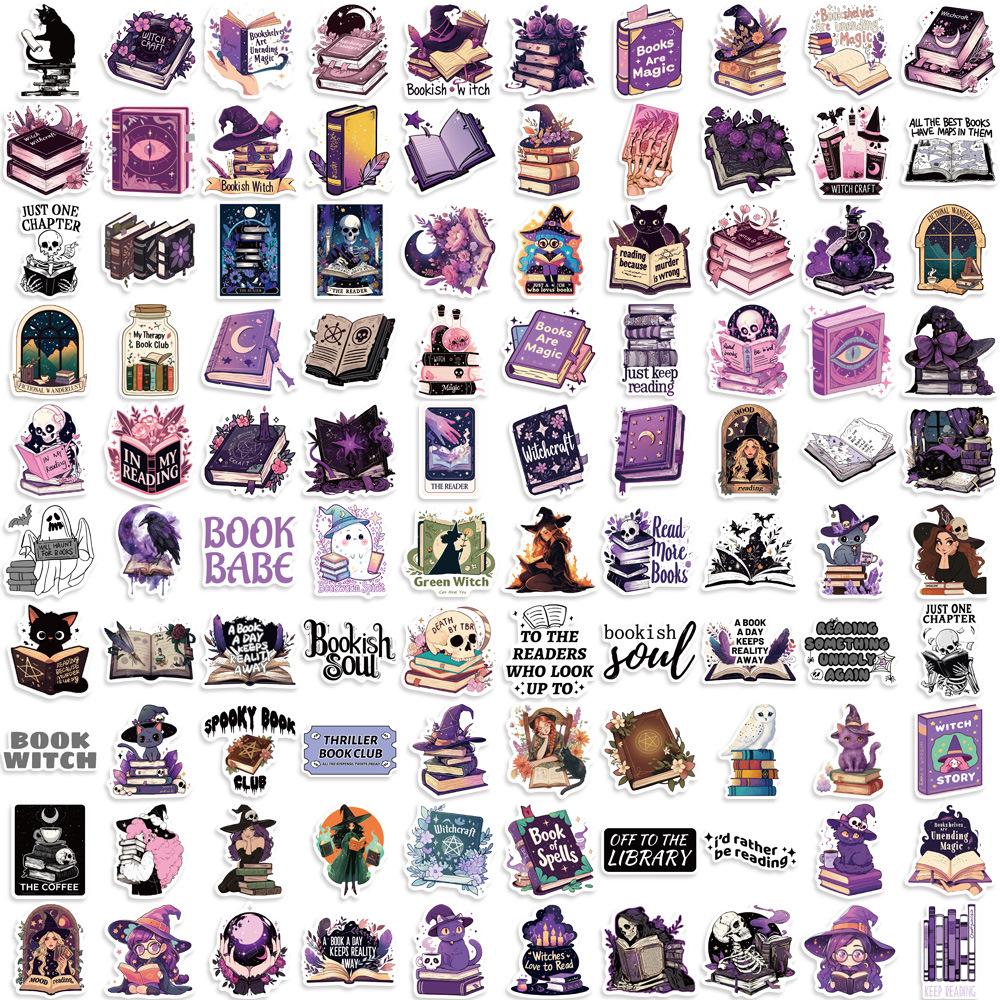 100 Witch Nerd Graffiti Stickers Decorate Guitar Laptop Suitcase DIY Waterproof