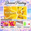 Personalized Pikachu Diamond Art Custom Name 5D Diamond Painting Full Drill DIY Craft