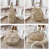 Seaside Holiday Bag Hollow Straw Large Capacity Beach Crossbody Bag Summer Hand Weaving Shoulder Bag