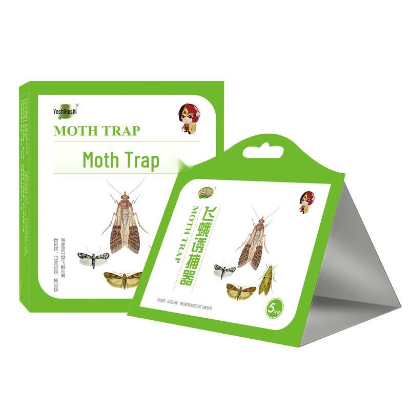 Home Moth Traps for Flour Moths, Clothes Moths, Fruit Flies, and Small Flying Insects - Insecticide-Free and Sticky