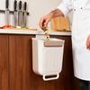 Wall Mounted Trash Can 11L Foldable Garbage Container Cabinet Door Trash Bin For Kitchen Bathroom Office Living Room Bedroom