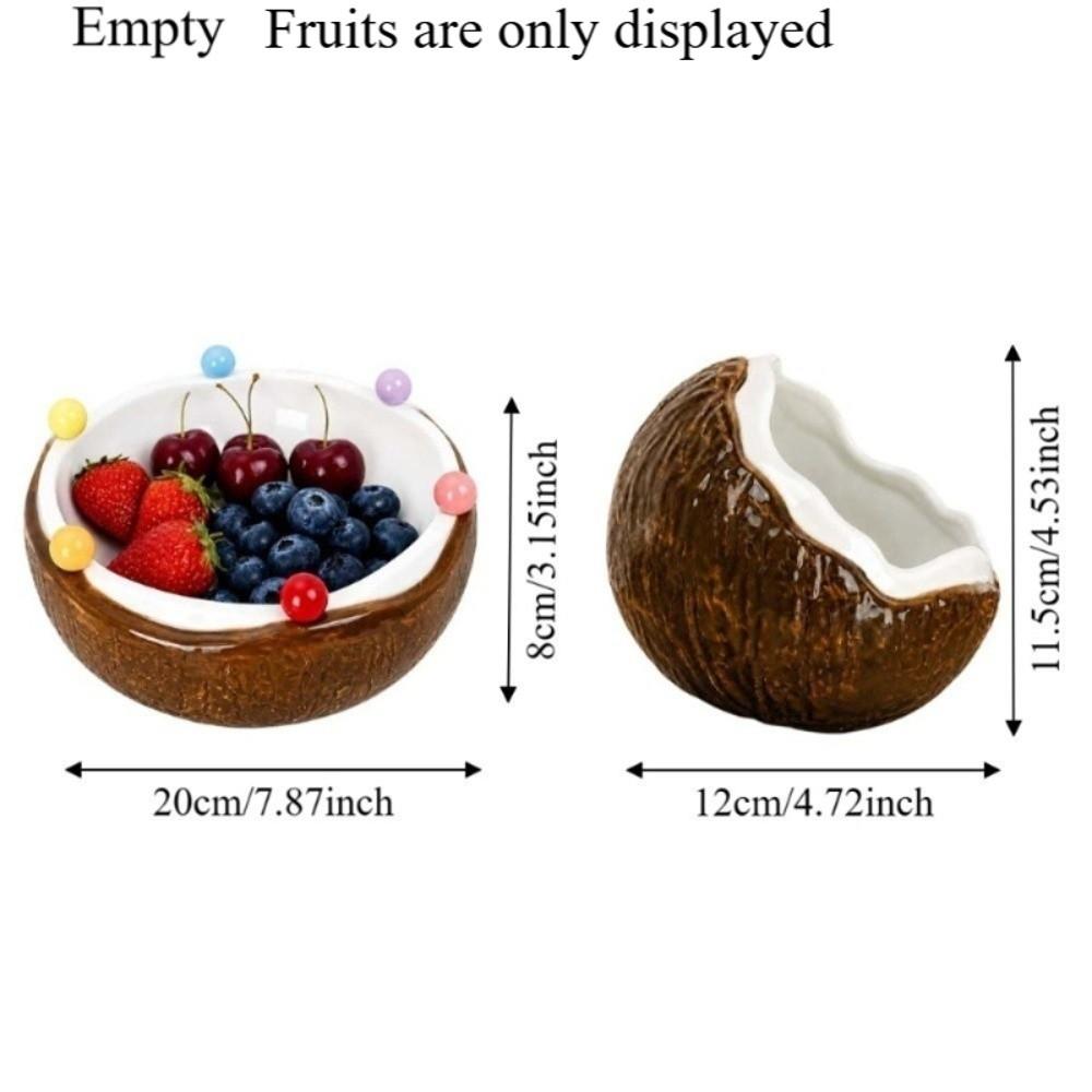 Decoration Coconut Fruit Serving Plate Snack Plate Fruit Storage Tray Household Use