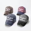 American retro letter embroidered baseball cap men's summer big head circumference cap outdoor sunscreen sun hat women show small face