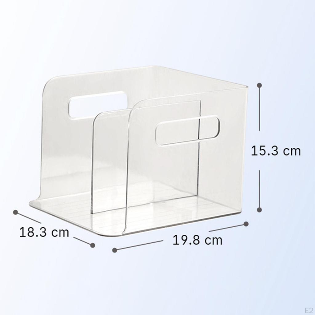 Clear Desktop Bookshelf Display Shelf Decorative Transparent File Organizer Tabletop Book Storage