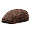 Leopard Print Newsboy Cap - New Style for Spring & Autumn, American Vintage Paperboy Hat
