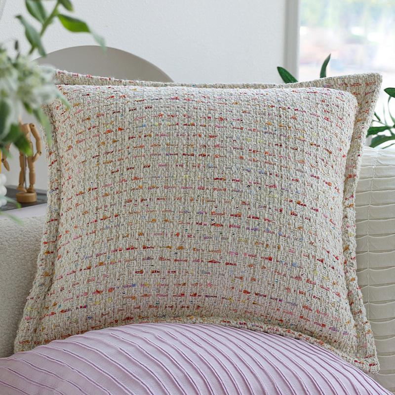 Cream Style Pillow Case Living Room Sofa Pillow Model Bedroom Bedside Bay Window Cushion with Pillow Core Home Decoration