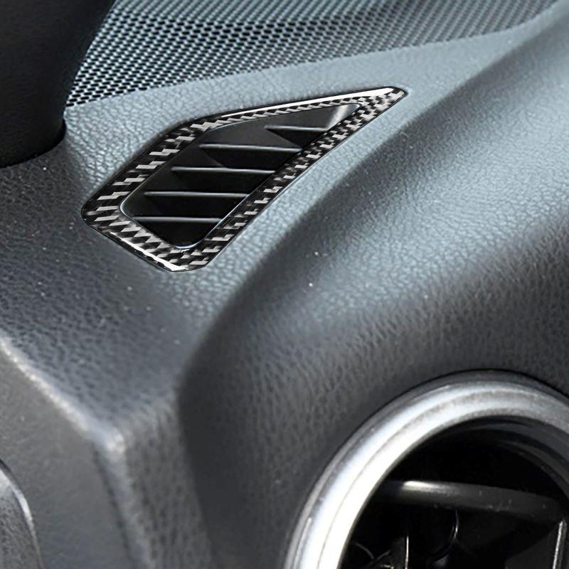 Real Carbon Fiber Car Accessories Dashboard Air Vent Decorative Cover Soft Sticker For Subaru BRZ Toyota 86 GT86 2017 2018