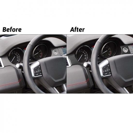 Carbon Fiber Interior Dashboard Edge Cover Trim For Land Rover Discovery Sport
