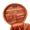 Francfranc Velvet Pleated Vanity Cosmetic Cosmetic Makeup Storage Pouch, Large, Orange, Pouch, Box,
