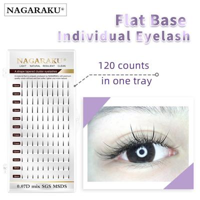 A Shape Tapered Flat Base Індивідуальне нарощування вій NAGARAKU 120 шт. в одному лотку 12 ліній