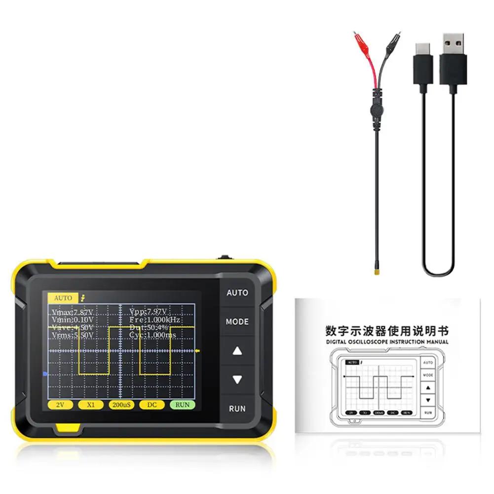 

Professional Handheld Digital Oscilloscope Portable 200KHz Testing With Oscilloscope 2.5MSa/s Sampling Tool Rechargeable Ra Y9S5