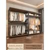 Metal Walk-In Wardrobe: Floor-Standing Clothes Rack, Open Garment and Hat Rack, Bedroom Shelf Assembly