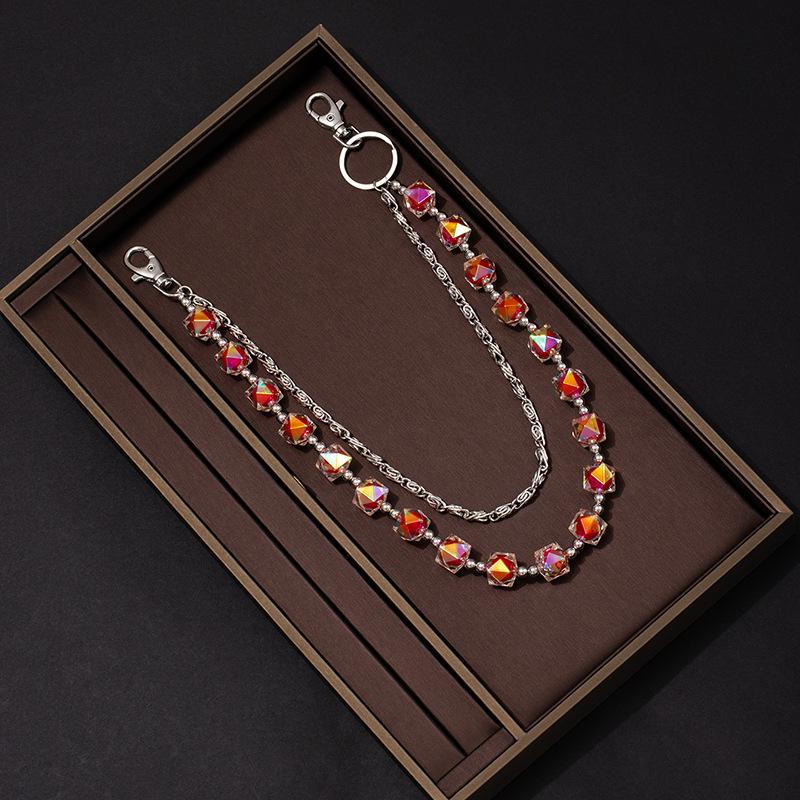 Color Dopamine Candy Color Waist Chain Macaron Color Pants Chain Trend Hip Hop Style Jeans Hanging Chain