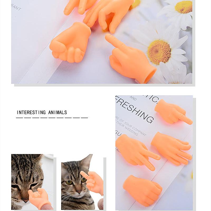 Tiny Hands Miniature Finger Little Puppets Party Favors Toys Mini Hand Pet Cat Toy Accessories