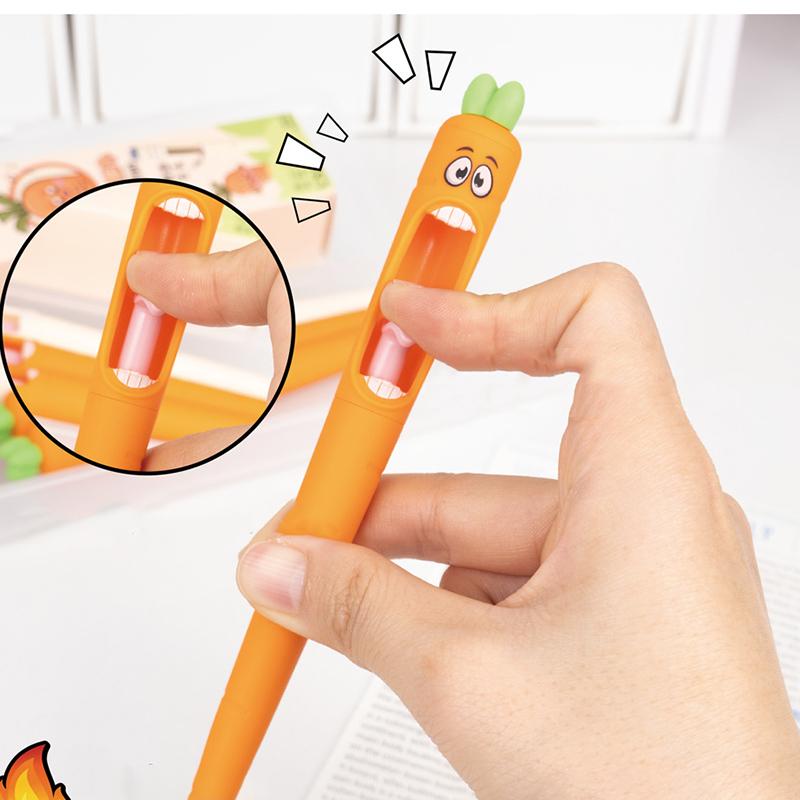 1 Piece Lytwtw'S Amusing Stationery Kawaii Gel Pen School Office Supplies Creative Carrot Funny Recreation Cute Gel Pen