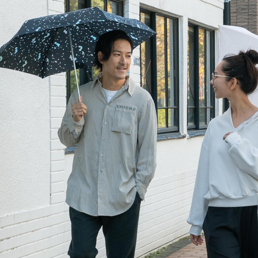 Smartduo Plus Color Ink Foldable Umbrella for All Weather UV Unisex Perfect for Both Men and HUS. 54916. Lightweight, Conditions. Compact, 6-rib