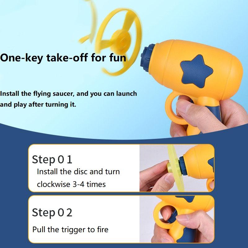 Interactive Launch Pet Training Toy for Kitten Funny Cat Toy Mini Flying Disc Shooting Gun Chasing Games Cat Toys Pet Supplies