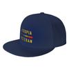 Fashion Atropia Veteran Flat Brim Sun Hat  WearResistant And Durable Sun Visor Hat