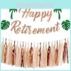 Retirement Theme Party Banner And Tassel With For Summer Event And Background Decor