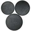3-teiliges Set 30cm 27cm 24cm Durchmesser Runde Schwarze Holztablett Geschirr Dessert Obsttablett für Zuhause Hotel