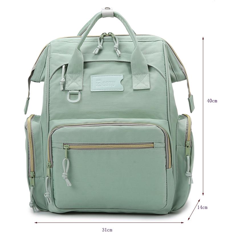 New Fashion Women'S Lunch Bag High Quality Large Capacity Mummy Bag Simple Style Waterproof Multifunctional Backpack Women