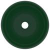 Luxury Round Washbasin Matte Dark Green 40 X 15 Cm Ceramic