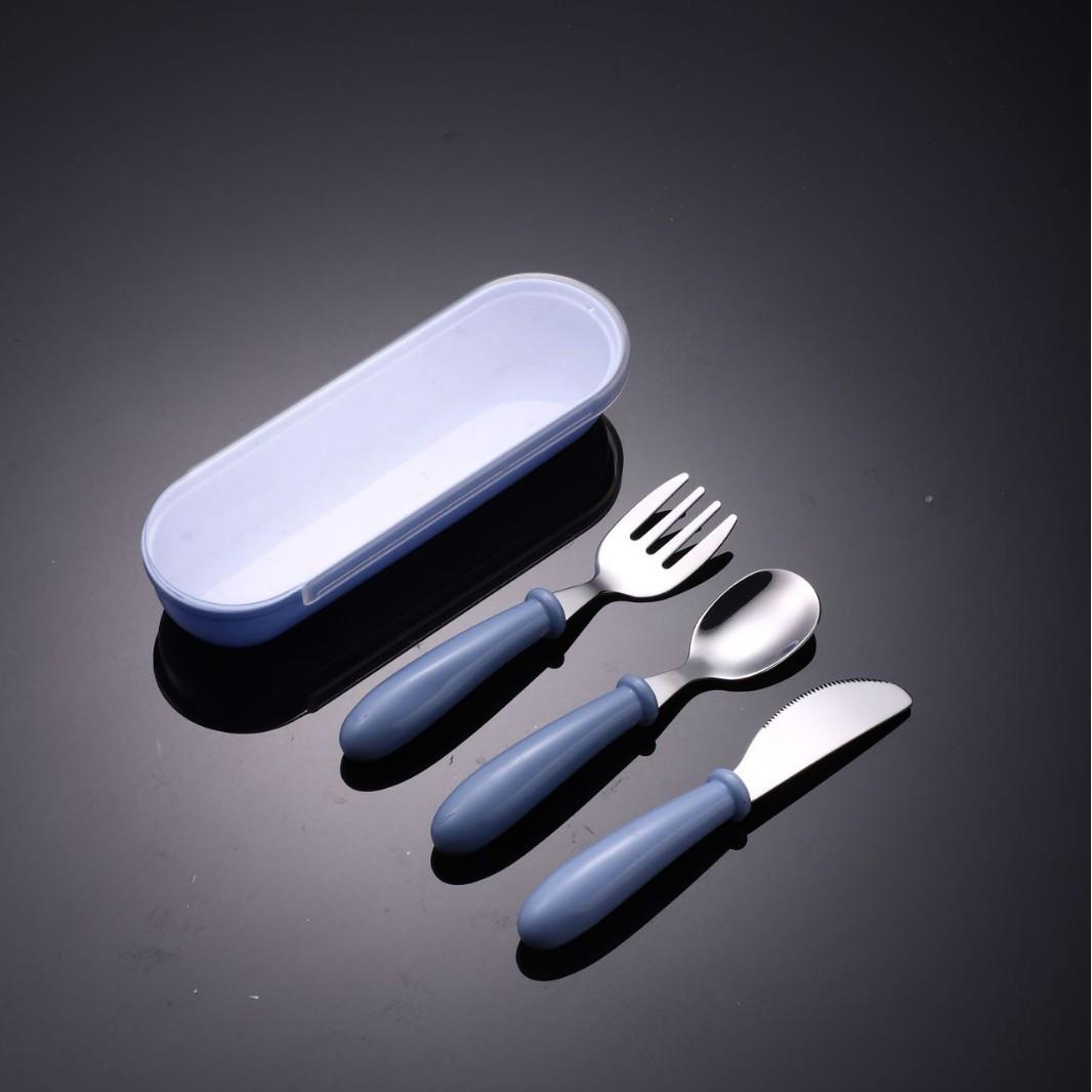 

Набор детской посуды из нержавеющей стали в скандинавском стиле: Портативная вилка и ложка для прикорма.