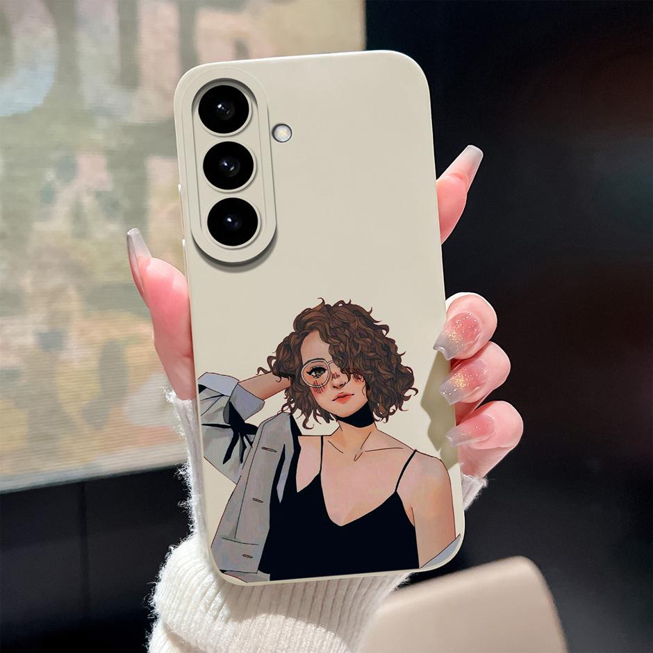 For Samsung Galaxy S26 Plus Ultra Case Pretty Sweet Girls Liquid Silicone Bumper Cover For SamsungS26 Ultra GalaxyS26Plus Fundas