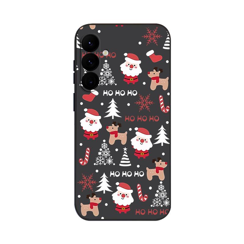 Christmas Deer Pattern Phone Case For Samsung Galaxy S24 S25 Ultra S23 S22 Ultra S21 S20 FE A14 A34 A15 A35 A52 A53 A54 A55 5G A16A36A56 Lanyard Cover