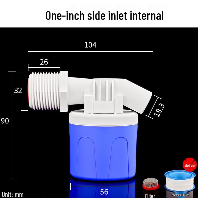 Automatic High Flow Water Tank Control Valve with Self-Stopping Feature and Plastic Float Valve