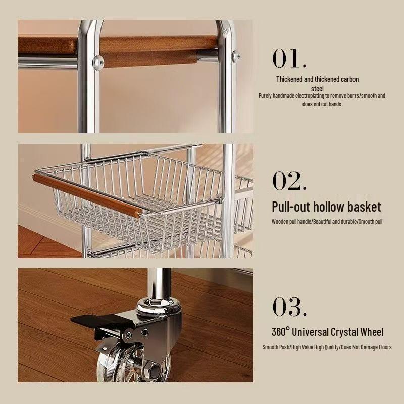 Chinese Style Multi-Layer Snack and Produce Trolley
