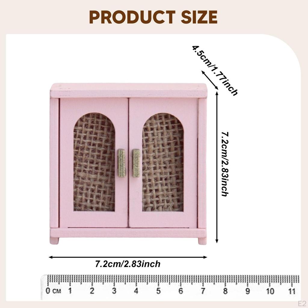 1:12 Dollhouse Furniture Doll House Accessory Mini Storage Cabinet Photo Prop Decoration