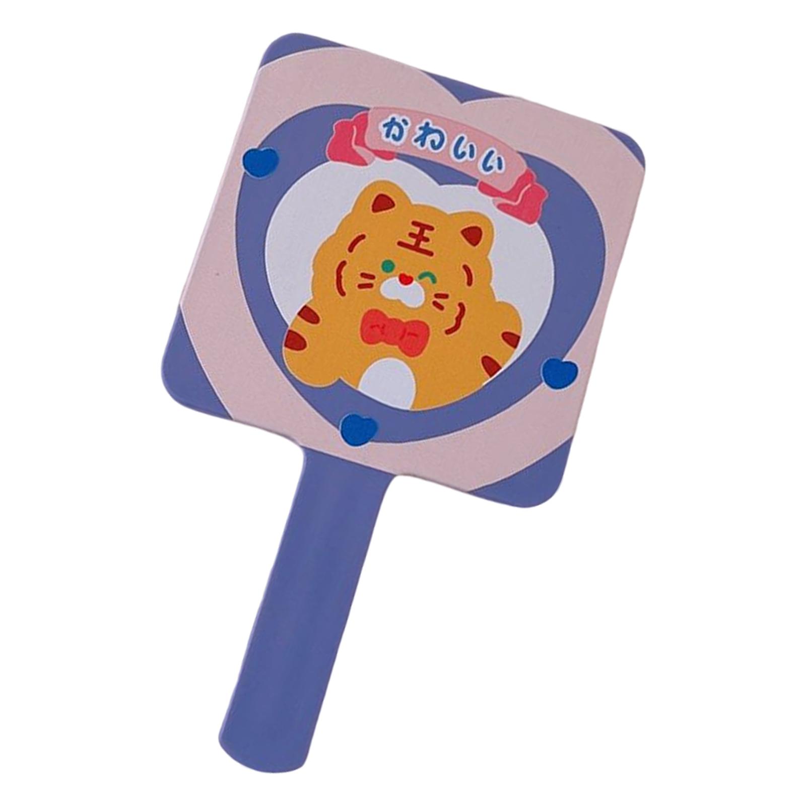 Compact Hand Mirror, Gift with Handle Square Cute Vanity Mirror Women Girls