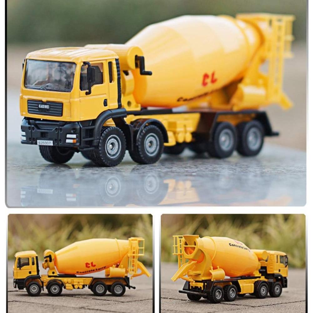 1/50 Betonmischer-LKW aus Druckgusslegierung, bewegliche Kabine, Beton-LKW von Hand drehen, Modell, Transportwerkzeuge, Geschenke, Kinderspielzeug