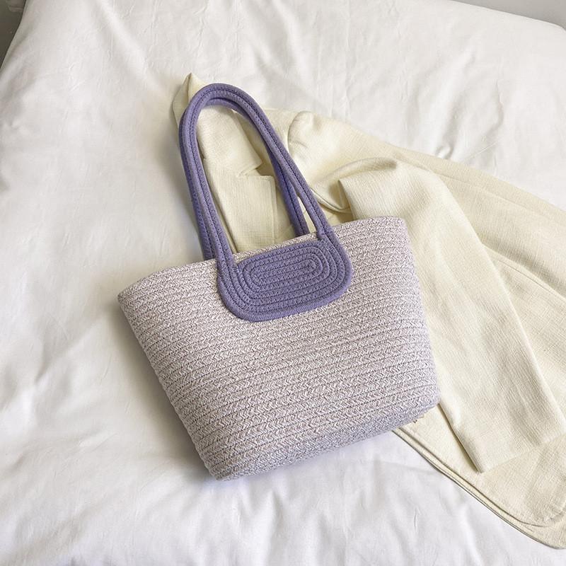 Stylish Large Capacity Woven Tote Bag For Women Perfect For Summer Casual Outings