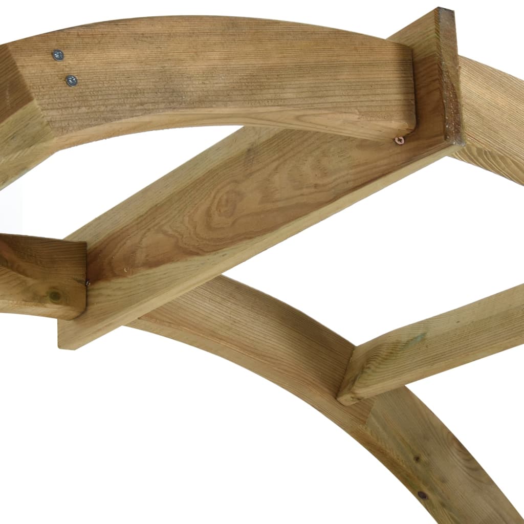 vidaXL Garden Arch Green Pine Wood Impregnated