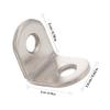 20Pcs Stainless Steel Corner Braces 20x20x16mm L Shape Fasteners Furniture Support Angle Bracket Silver Tone 2 Holes Round End