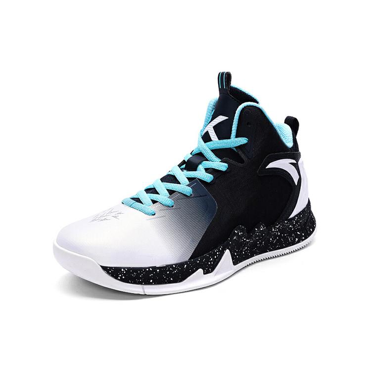 New Anta KT2 Cushioning, Slip Resistant, Abrasion Resistant Coverage High Top Basketball Shoes Men's Black Blue White 11711112-7