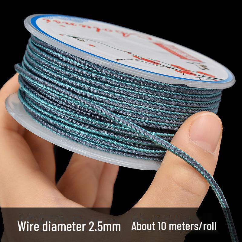 Hand-Woven 2.5mm Ruyi Rope for Jade Pendant Lanyard or Colorful Beaded Bracelet