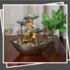 Lotus Leaf Ingot Minimalist Fountain With Abs Material For Home Decor And Gift