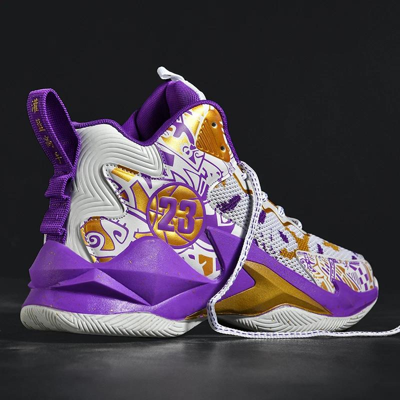 Fashion Men Basketball Shoes Field Training Sports Tennis Shoes 2024 New Male Sneakers Non Slip Luxury Basketball Shoes for Children