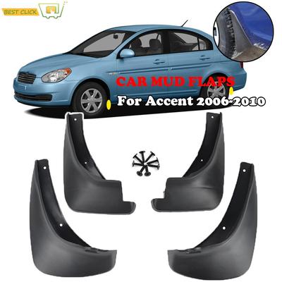 Set Auto Schmutzfänger für Hyundai Accent 2006 2007 2008 2009 2010 Spritzschutz Kotflügel GLS Limousine Klappe Schmutzfänger Kotflügel