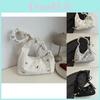 Versatile Medium-sized Pu Crescent Bag With Stylish Bow For Trendy Streetwear