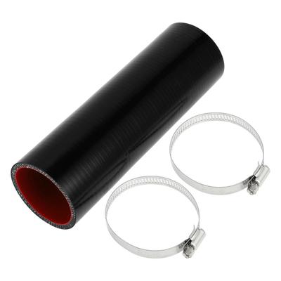 X AUTOHAUX 1 Set Inner Diameter 54mm/2.13" Length 200mm/7.87" 0 Degree Straight Black Red